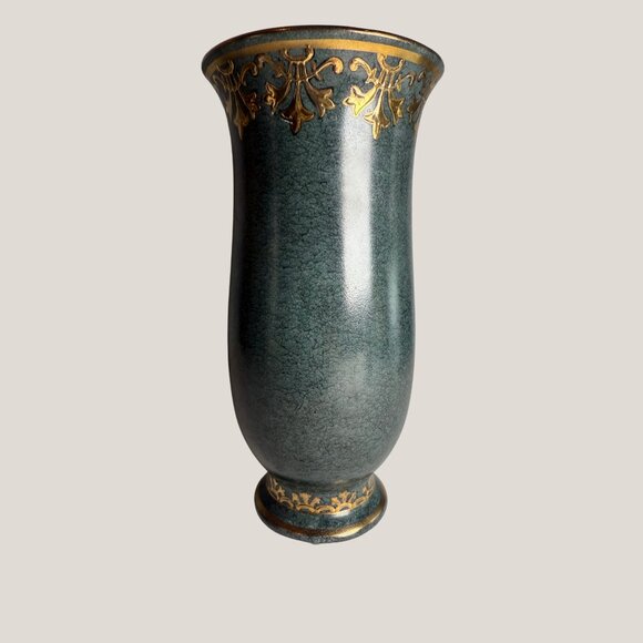 Vintage Emerald Green Chinese Vase, Toyo - Picture 1 of 6